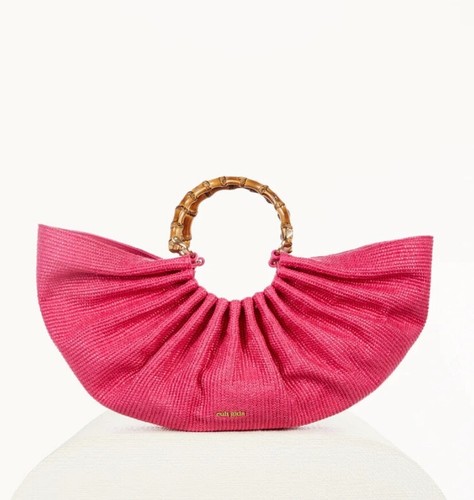 Cult Gaia Banu Mini Borsa con manico superiore ventilatore   Rosa Qajar (rosa rosa caldo)