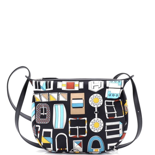 HERMÈS Hermes Sursoie To Go Pouch Printed Silk and Leather