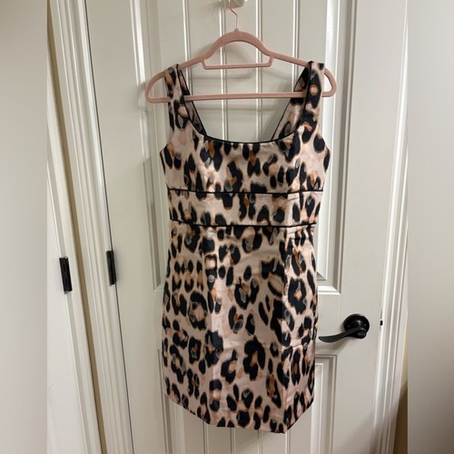 Abito da cocktail ROSSO Valentino Abiti Donna stampa leopardata fiocco schiena Ital 46 US 10