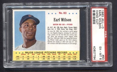 1963 Jello #83 Earl Wilson (Red Sox) PSA 6 (3 Higher) (Flat Rate Ship)