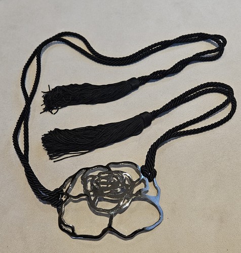 Valentino Fall Winter 2002 Braided Silver Rose Flower Belt