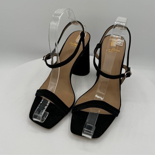 SAM EDELMAN KIT SANDALI SLINGBACK SCAMOSCIATI TACCO A BLOCCO MISURA 9 COLORE NERO NUOVI