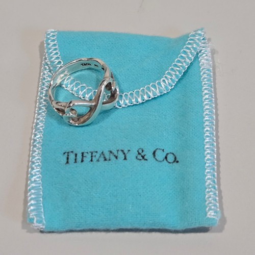 TIFFANY & CO. Anello Tiffany and Co Paloma Picasso cuori amorevoli infinito argento 925 misura 8