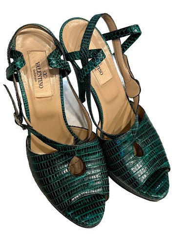 Scarpe sandali pelle di serpente autentici VALENTINO GARAVANI 36 5 6 5 indossati una volta