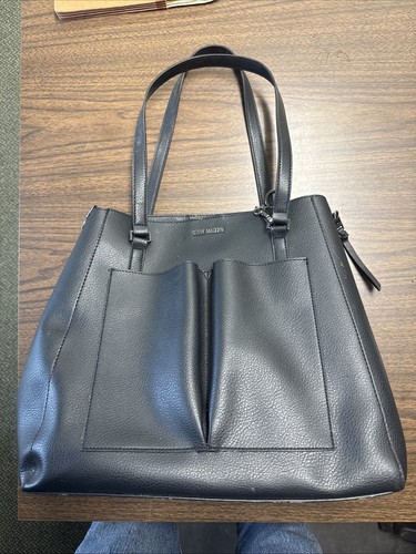 Steve Madden BDonna Shoulder Tote Black Bag Purse Handbag 15” x 14”