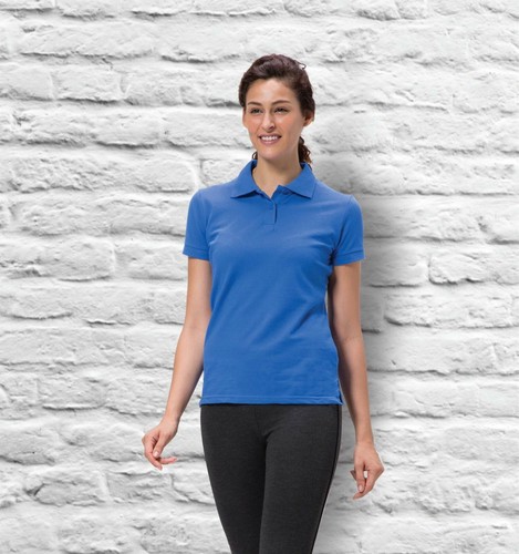 SOGNA Women's Slim Polo 100% Ring Spun 220Gsm Cotton Basic Ladies shirt