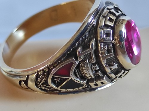 High School Ring Colored Stone College Ring Cooley High School 10K