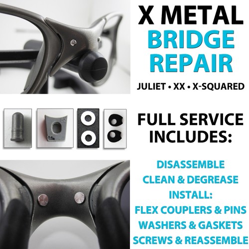 Oakley X Metal Repair Nose Bridge Tune Up Fix Juliet XX Penny Romeo 2 R2 XMetal