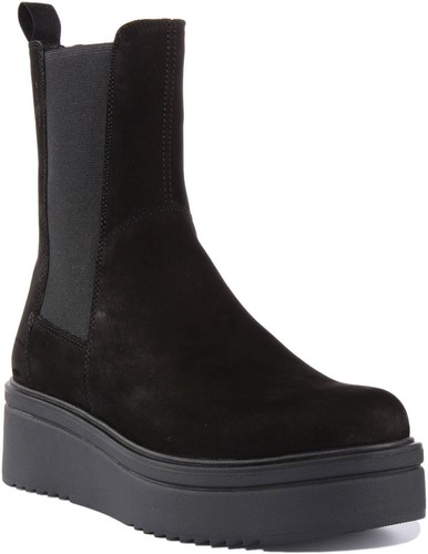Vagabond Tara Womens Leather Platform Chelsea Boots In Black Size US 6   11