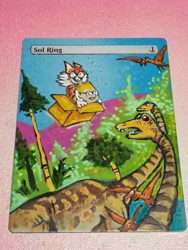 Sol Ring *Altered Art* Calvin N Hobbes Mtg By Jayrocks Alters