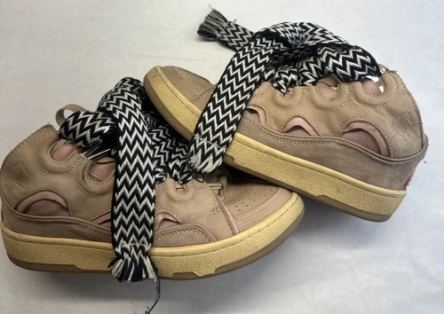 Lanvin Curb Zigzag Low Top Sneakers New Designer Casual Tennis Shoes Size 38