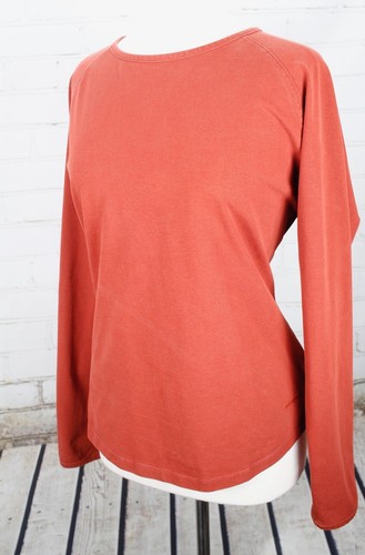 Patagonia Raglan Long Sleeve Top Women's L Large Rust Red Crew Neck Shirt