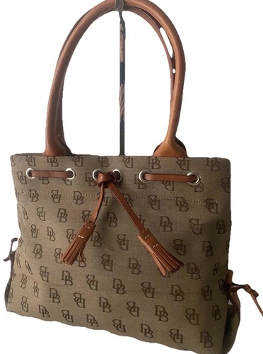 DOONEY & BOURKE Borsa a mano Dooney Bourke tela pelle tote borsetta boho vintage