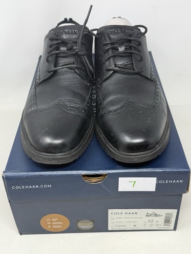 RENS ORIGINAL Cole Haan Original Grand Ultra Wingtip Oxford Shoes Mens Size 12 M Black C36938