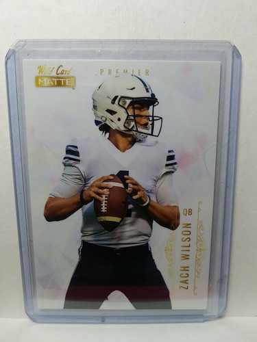 2021 Wild Card Matte White #MBC 5 Zach Wilson NY Jets BYU Rookie RC