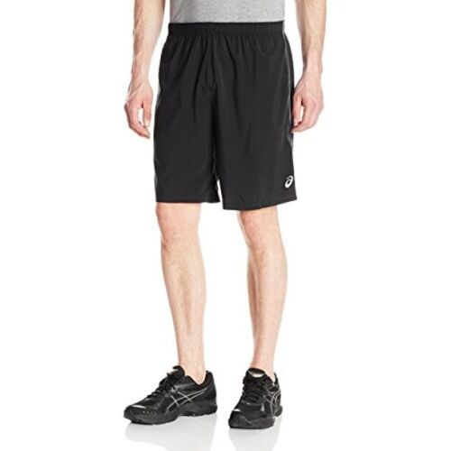 ASICS Men's Athletic Shosha 9 inch Mesh Activewear Short  Black Dark Grey  2XL