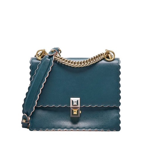 Borsa a tracolla Fendi verde Kan I catena oro