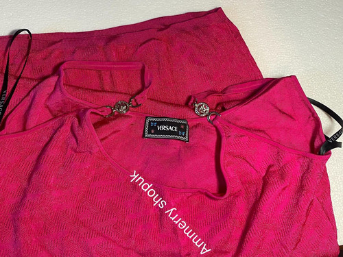 Abito Midi  Versace  rosa  donna  taglia 44 L [170 96A]