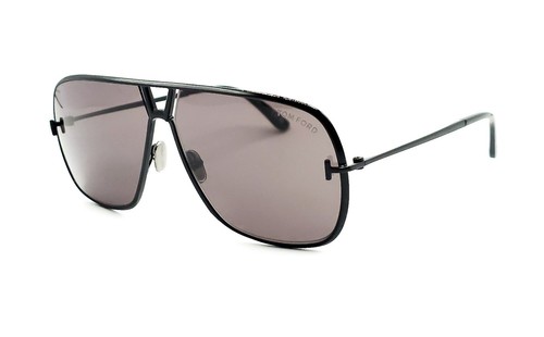 TOM FORD TF 1204 Stavros Sunglasses 01A Black   Gray lenses 63 new