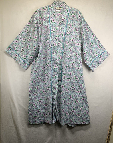 Vintage Christian Dior Robe Beautiful Colorful Floral Pattern Kimono XL? 47x41
