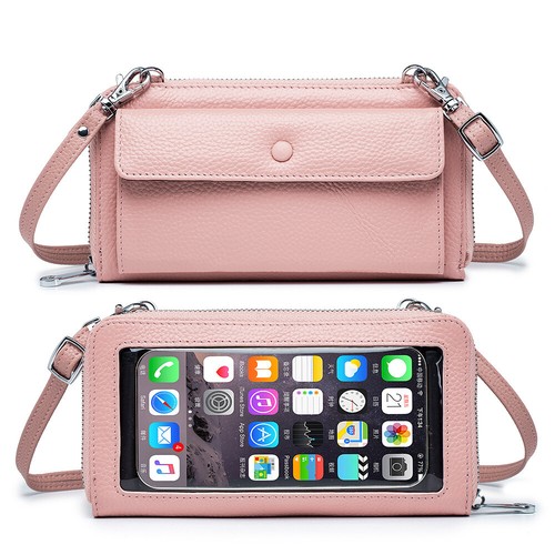 MANGO TOUCH Borsa a tracolla donna in vera pelle borsa a tracolla touch screen borsa telefono portafoglio U7369