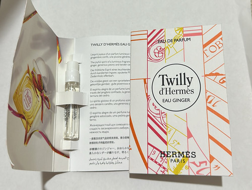 HERMÈS Lot of 2 Twilly d'Hermes Eau Ginger by HERMES Paris Eau De Parfum 2 ml Each L14