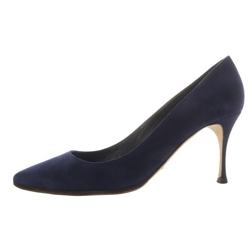 Sergio Rossi Scarpe Donna Decolte Spin Tacco A Punta Scamosciato 38 5 Navy YO9 U