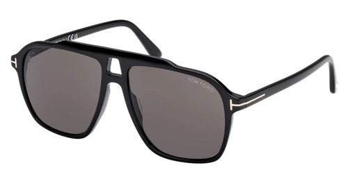 TOM FORD TF 1209 Autari Sunglasses 01A Black   Gray lenses 56 new