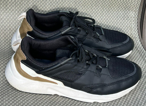 Zara Ortholite Men's Lace Up Walking Shoe Gym Sneakers Black Size 10 (EU 43)
