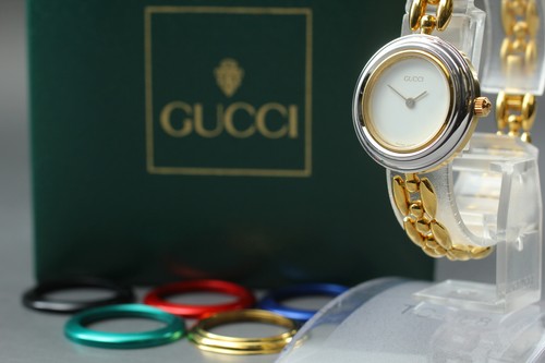 Orologio Vintage Gucci Change Bezel 11 12.2 6 Colori dal GIAPPONE (cinturino circa 16 cm)