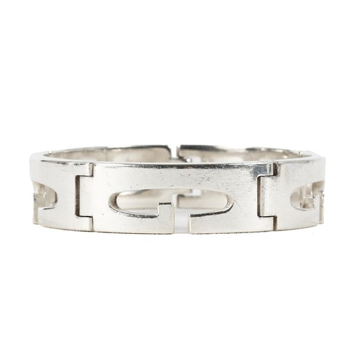 Gucci Anello Placca G Bracciale Argento Pesante Bloccato Ag925 Vintage Vecchi