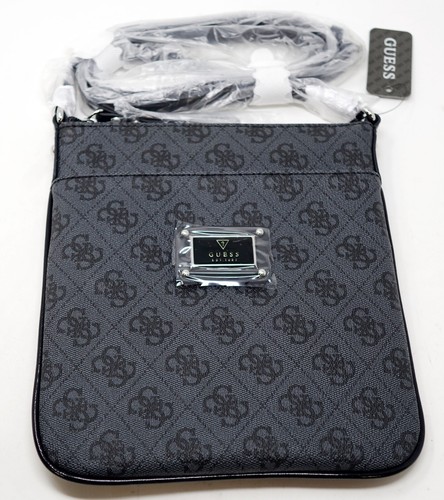 NEW GUESS Women's Scandal Black Logo Print Crossbody Crossbody Bag Purse Handbag