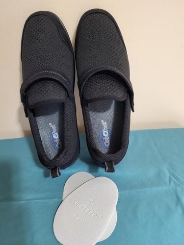 Orthofeet Ortho Feet Women's 821 Quincy Slip On Shoes Black Size 12D Wide