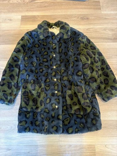 Authentic Moschino 90s Leopard Print Faux Fur Coat – Vintage Luxury Outerwear
