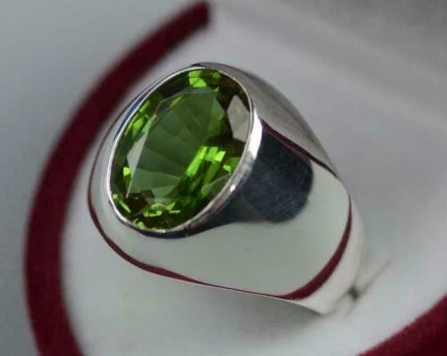 Natural Alexandrite 7.25 carat ring 925 Sterling Silver  Handmade ring For Men's