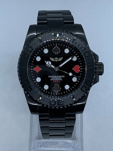 ROLEX Men's 40MM Custom Poker Dial Watch with Seiko NH35 Automatic Movement