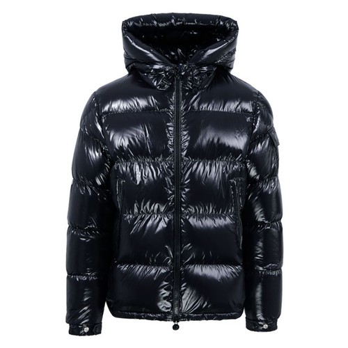 Moncler ECRINS Logo Patch con Cappuccio Imbottito Navy 61688629