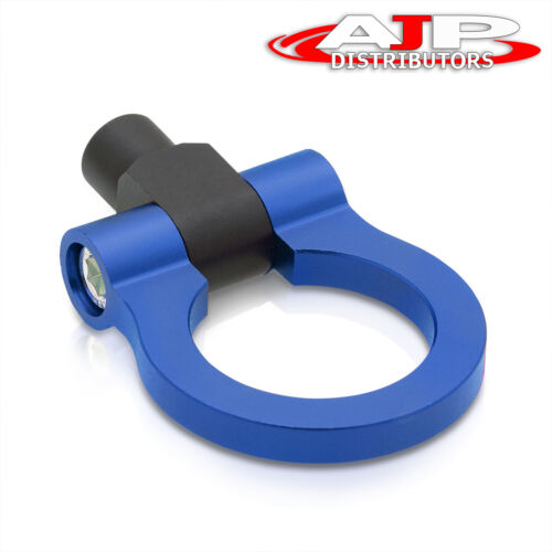 Screw Bolt On Front Bumper M12x1.75 Threaded Aluminum Tow Towing Hook Ring Blue