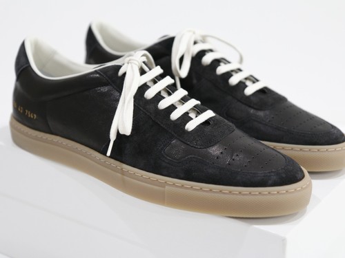 NEW COMMON PROJECTS BBALL DUO SLIM Black Leather Suede 43 EU