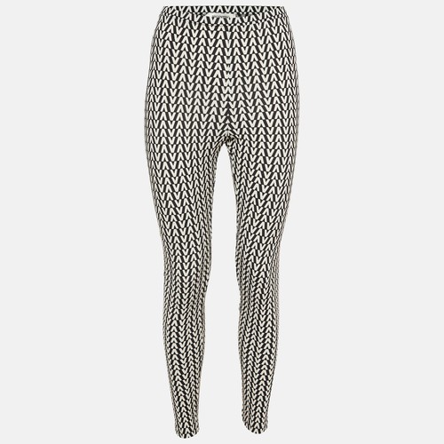 Leggings Valentino Monocromatici in Maglia con Logo a V M