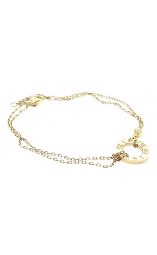 ?Authentic Cartier 18k Yellow G Diamonds Bracelet