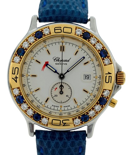 Chopard 31mm Ladies Mille Miglia Diamond  Sapphire G Bezel Watch  13 8175 23!