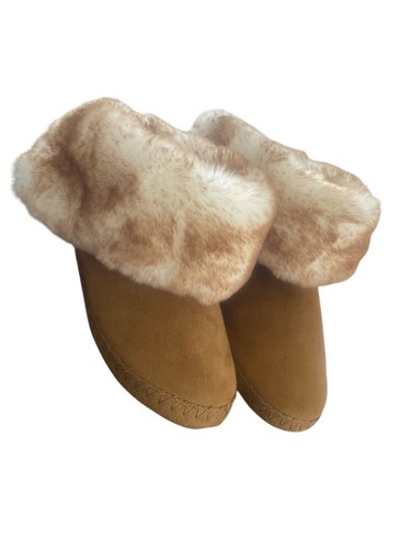 Pantofole donna Jessica Simpson invernali in micro camoscio pelliccia sintetica taglia L 8 9