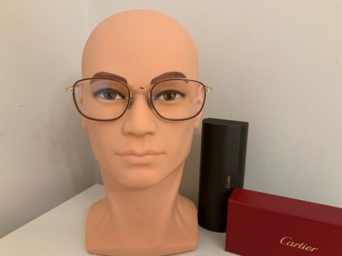 CARTIER MENS CT0260O 008 RECTANGULAR G TONE 54x 21x 145mm EYEWEAR GLASSES NEW