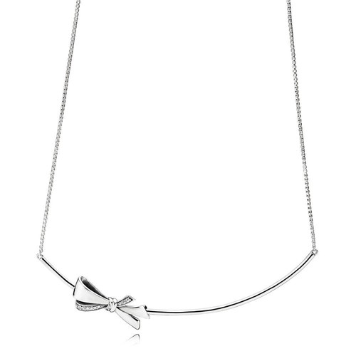 PANDORA Necklace 397233CZ 50 Brilliant Bow Collier Sterling Silver RRP 9