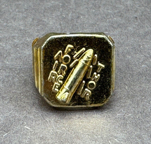 Vintage Ring AIR FORCE THOR Rocket Vending Machine Ring Toy Plastic Gold Color