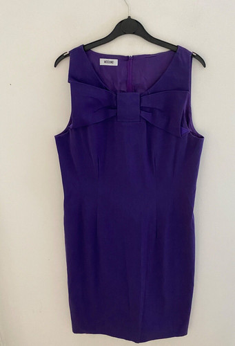 Abito intelligente viola MOSCHINO con fiocco UK 14