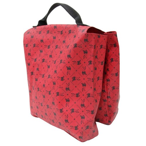 IL BISONTE BAG RED BISON ALL PATTERN HANDBAG EMBOSSED LEATHER U BEEG 0