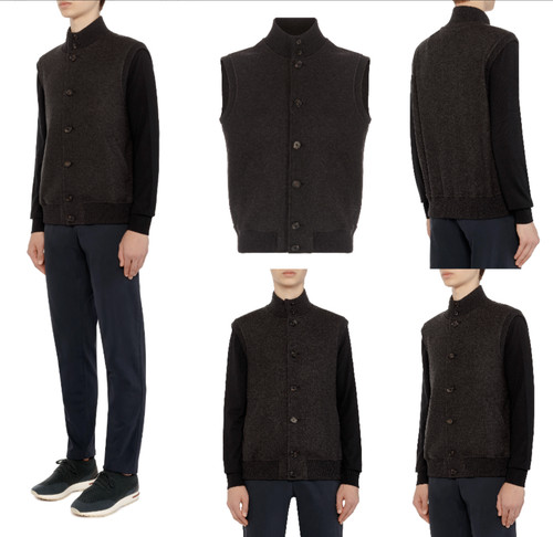 Loro Piana Cashmere Carry Vest Button Up Gilet Blouson Jacket New L