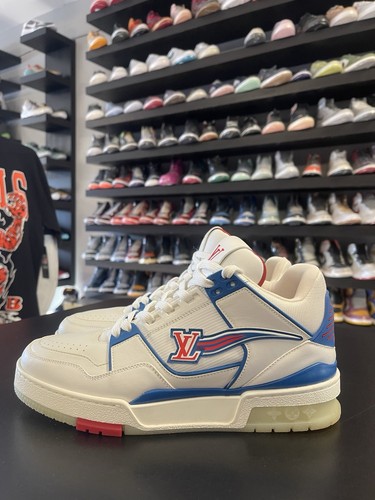 Size 5.5LV 6.5US   Louis Vuitton Trainer White  Blue FW20